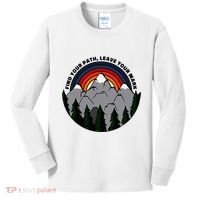 Find Your Path Leave Your Mark Outdoor Camping Retro Kids Long Sleeve Shirt thumb 0