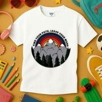 Find Your Path Leave Your Mark Outdoor Camping Retro Kids T-Shirt thumb 3
