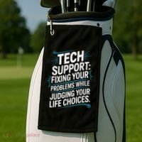 Fixing Your Problems While Judging Your Life Choices Golf Towel thumb 2