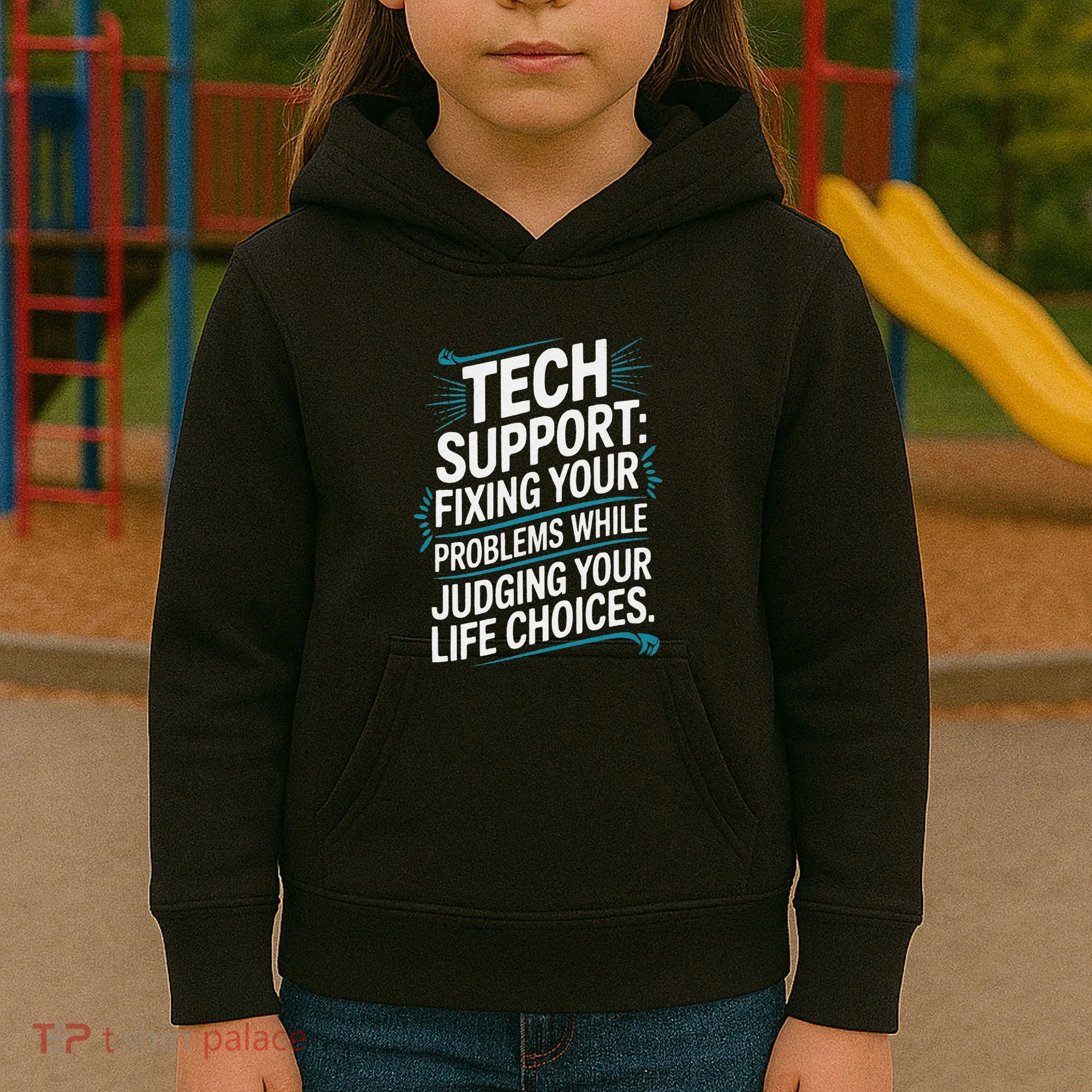 Fixing Your Problems While Judging Your Life Choices Kids Hoodie