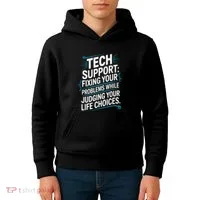 Fixing Your Problems While Judging Your Life Choices Kids Hoodie thumb 4