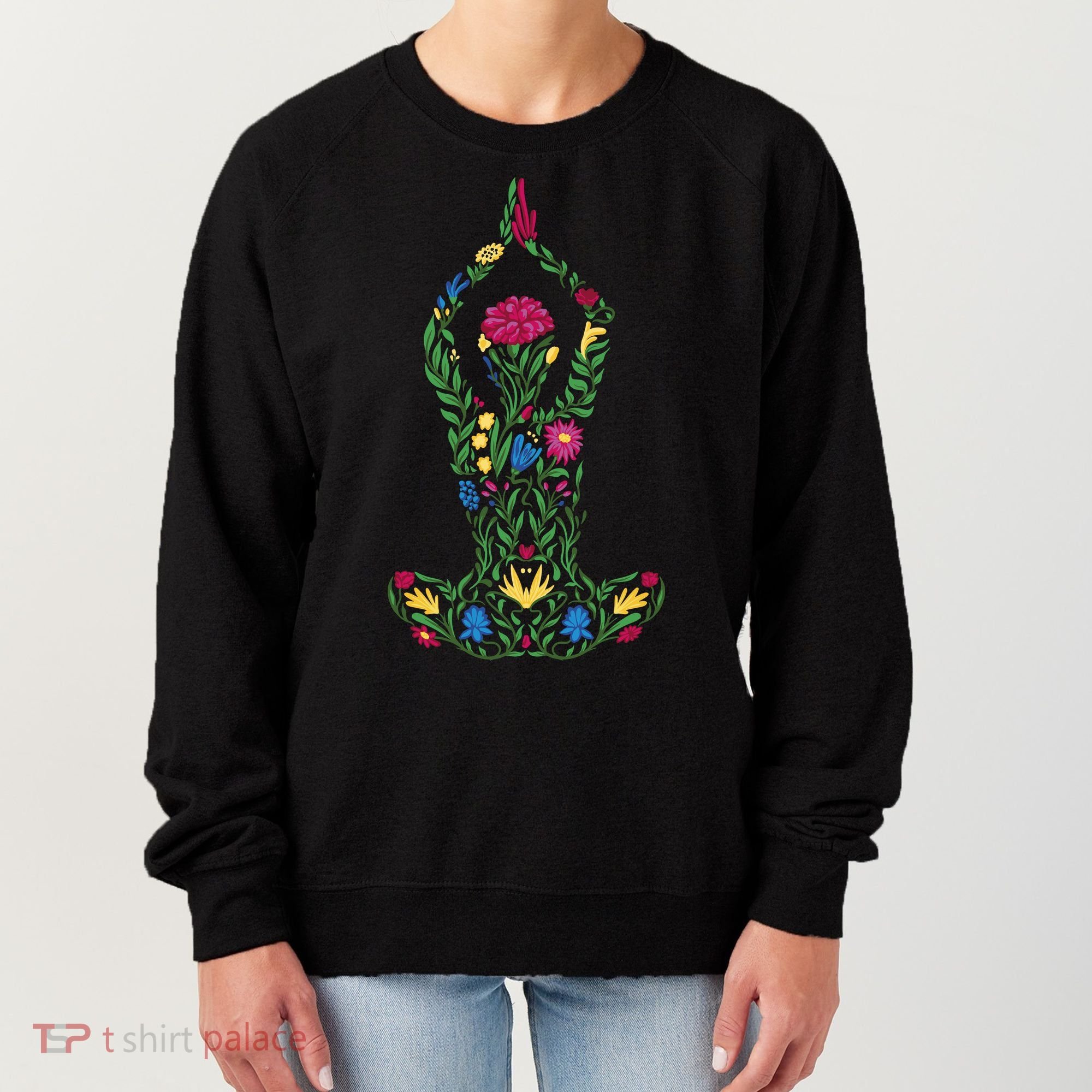 Floral Yoga Pose Women's Sweatshirt