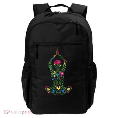 Floral Yoga Pose Backpack