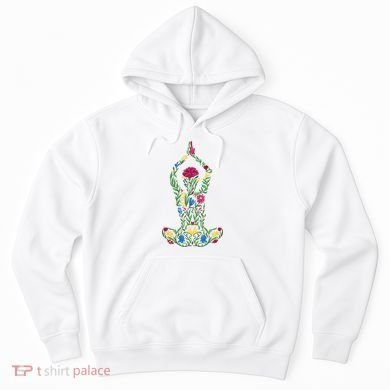 Floral Yoga Pose Hoodie