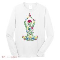 Floral Yoga Pose Long Sleeve Shirt thumb 0