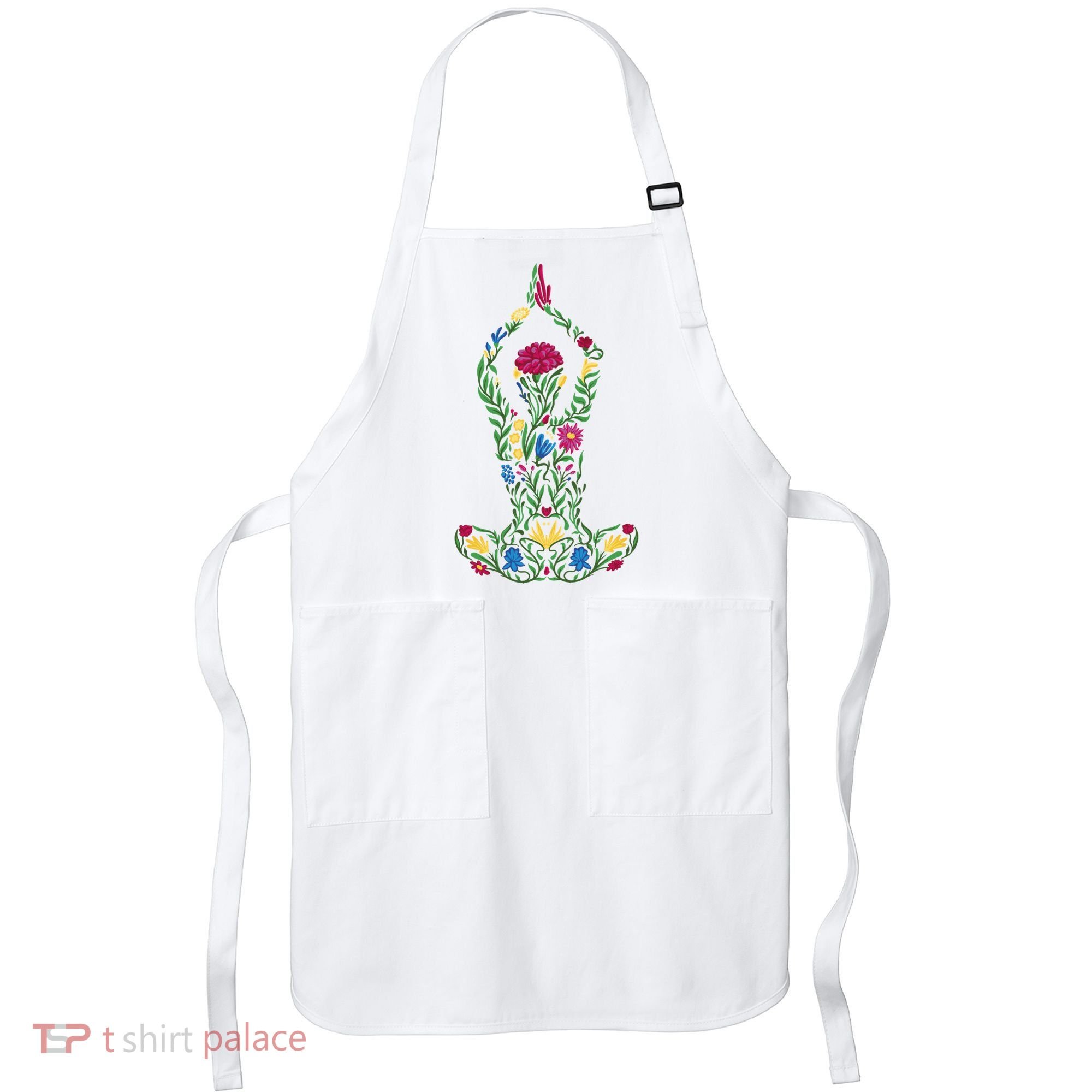 Floral Yoga Pose Apron