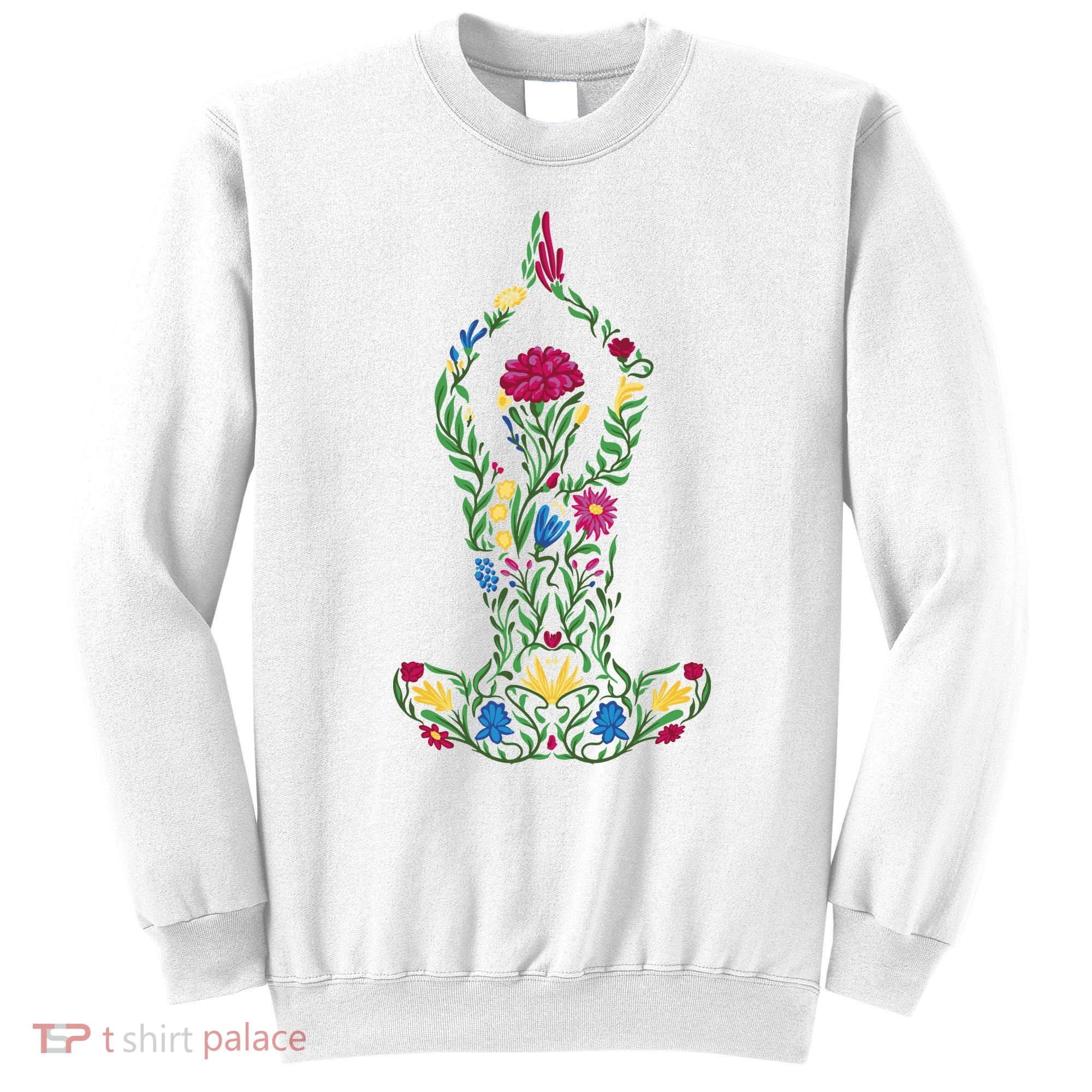 Floral Yoga Pose Sweatshirt