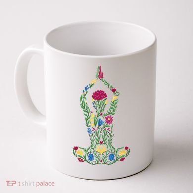 Floral Yoga Pose Coffee Mug