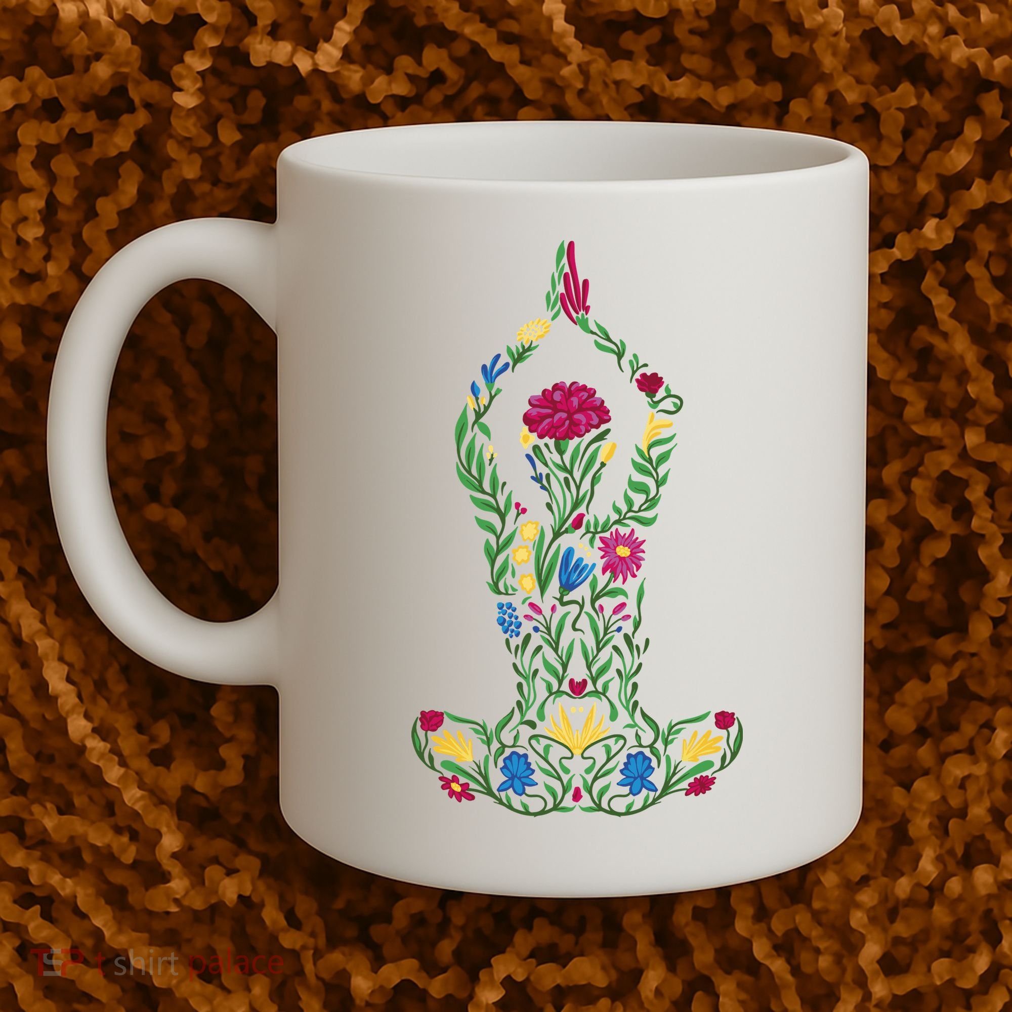 Floral Yoga Pose Coffee Mug