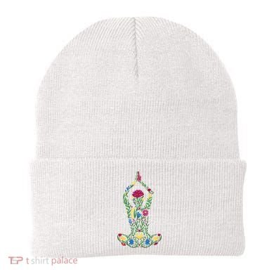 Floral Yoga Pose Beanie