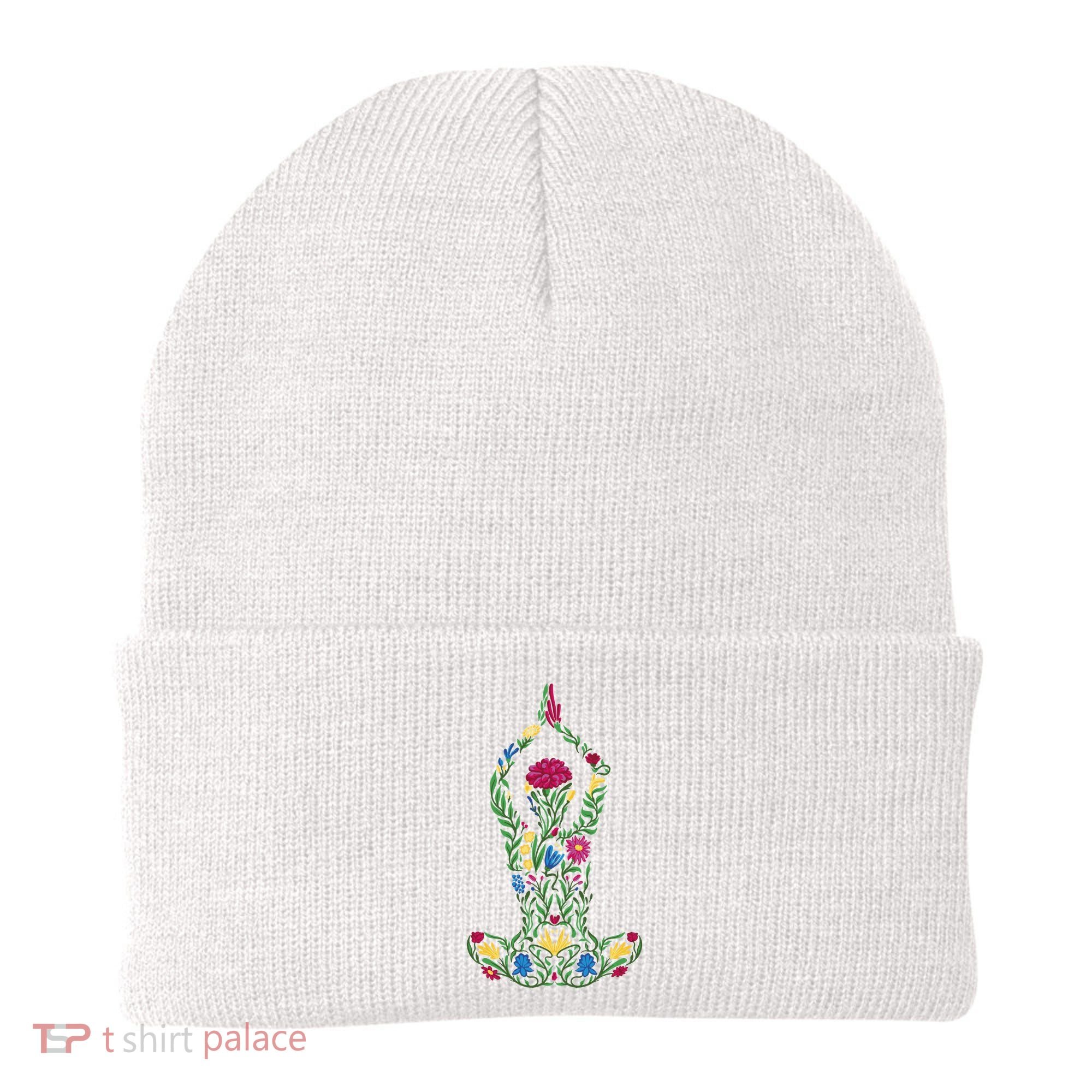Floral Yoga Pose Beanie