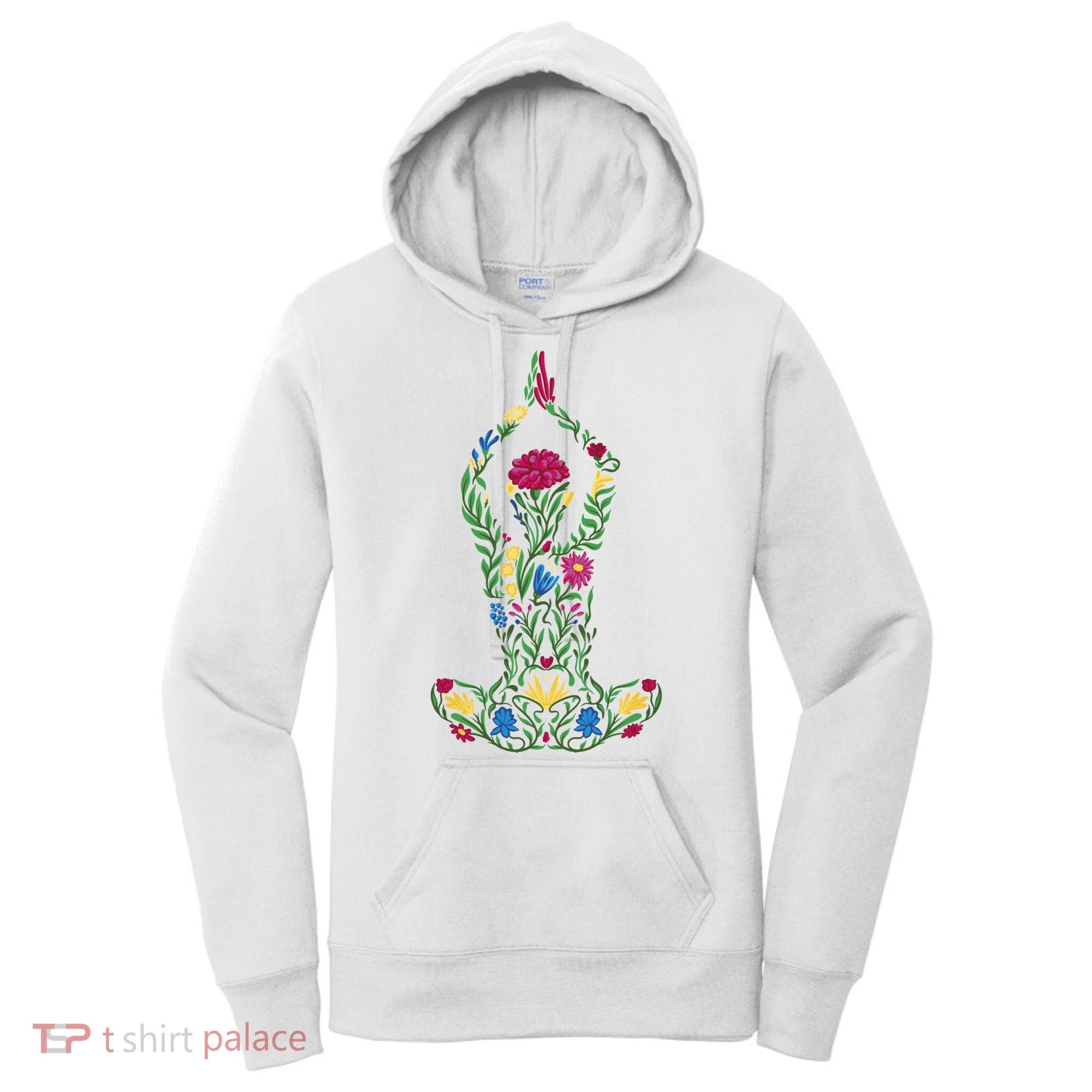 Floral Yoga Pose Women's Hoodie