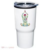 Floral Yoga Pose Tumbler thumb 0
