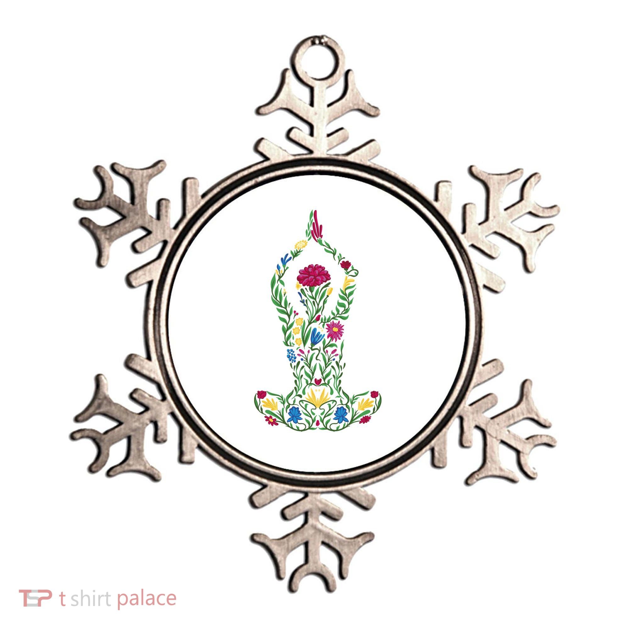 Floral Yoga Pose Ornament