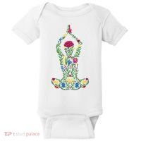 Floral Yoga Pose Baby Bodysuit thumb 0