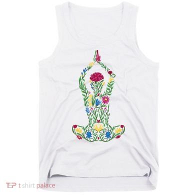 Floral Yoga Pose Tank Top