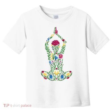 Floral Yoga Pose Toddler T-Shirt