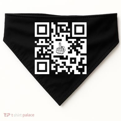 Fuck You Qr Code USA-Made Doggie Bandana