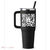 Fuck You Qr Code 40oz Vacuum Insulated Stainless Steel Travel Tumbler thumb 2
