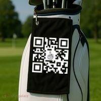 Fuck You Qr Code Golf Towel thumb 2