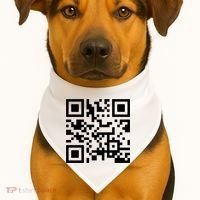 Fuck You Qr Code USA-Made Doggie Bandana thumb 1