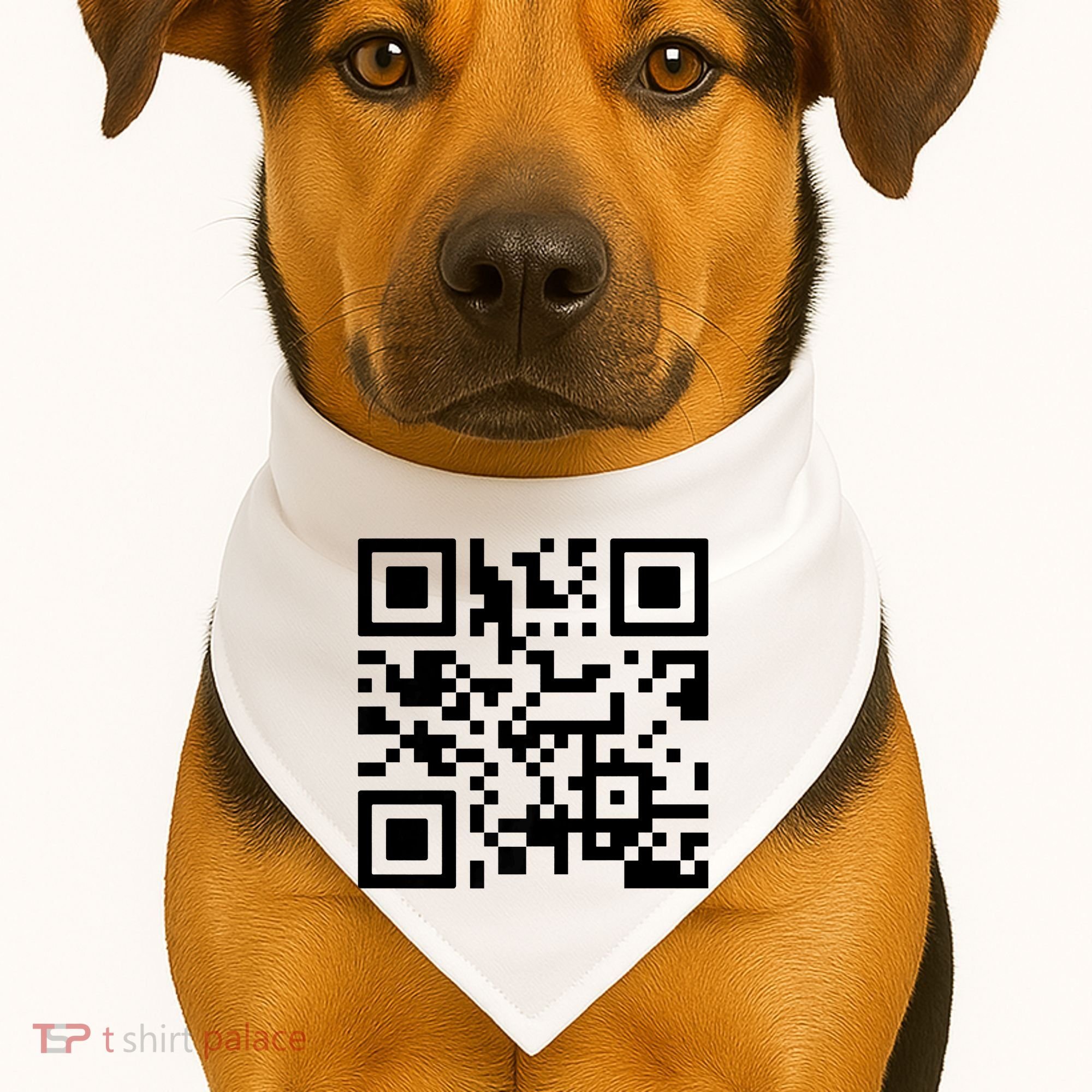 Fuck You Qr Code USA-Made Doggie Bandana