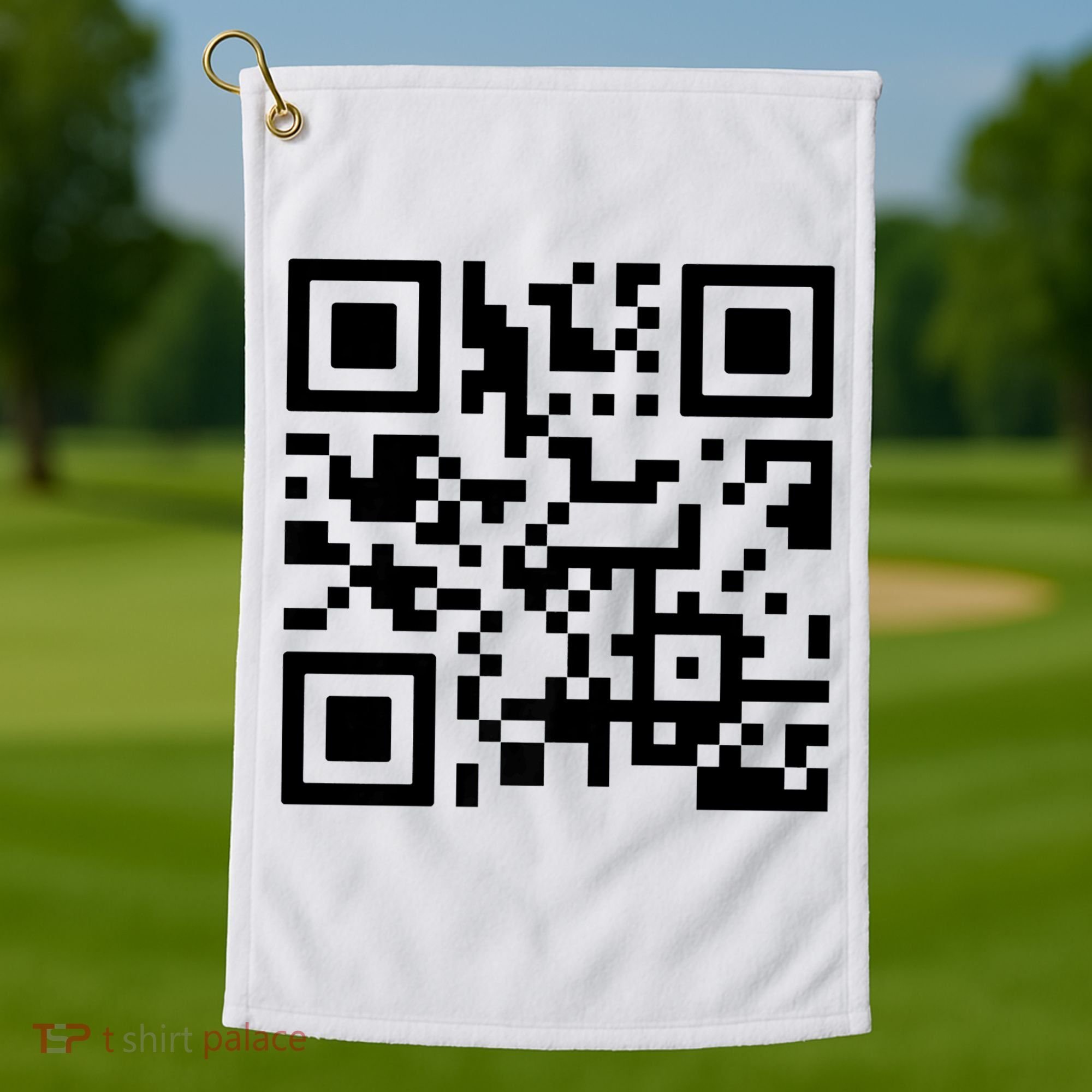 Fuck You Qr Code Golf Towel
