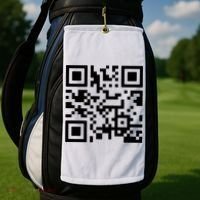 Fuck You Qr Code Golf Towel thumb 2