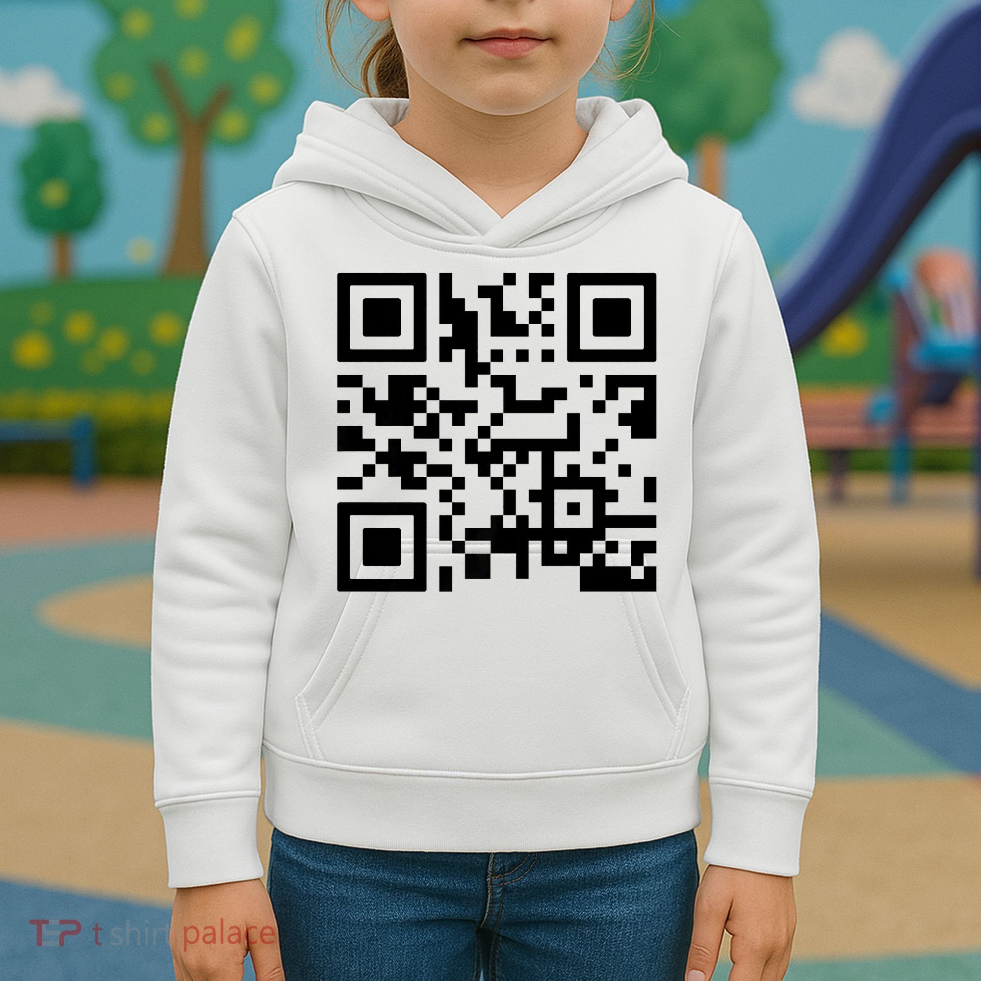Fuck You Qr Code Kids Hoodie