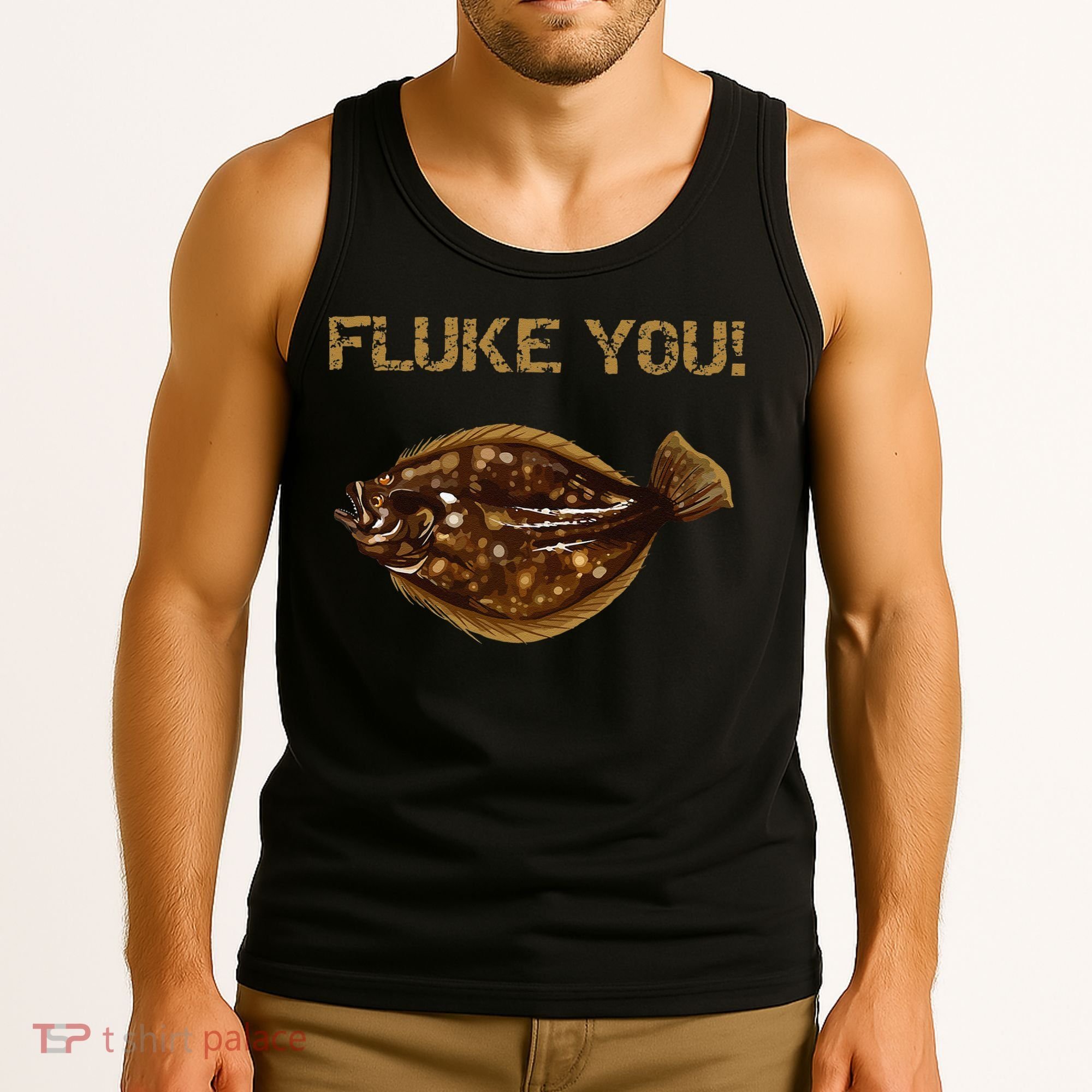 Fluke You! Summer Flounder Fishing Fluke Tank Top