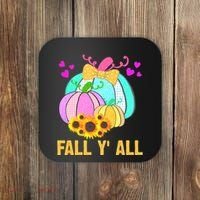 Fall Y'all Season Cute Gift For Her Coaster thumb 0