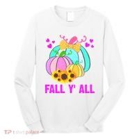 Fall Y'all Season Cute Gift For Her Long Sleeve Shirt thumb 0