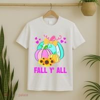 Fall Y'all Season Cute Gift For Her T-Shirt thumb 2