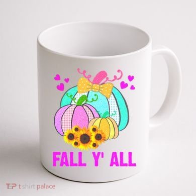 Fall Y'all Season Cute Gift For Her Coffee Mug back
