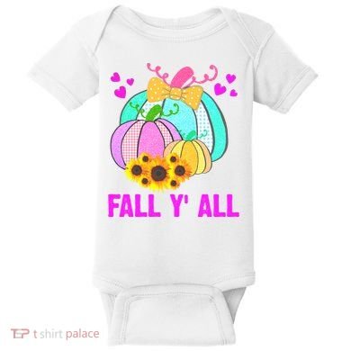 Fall Y'all Season Cute Gift For Her Baby Bodysuit