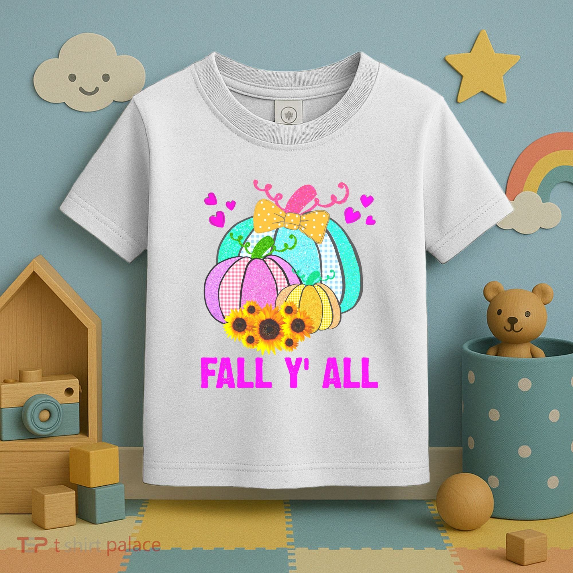 Fall Y'all Season Cute Gift For Her Toddler T-Shirt