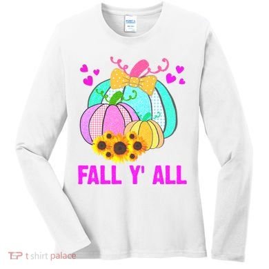 Fall Y'all Season Cute Gift For Her Women's Long Sleeve Shirt