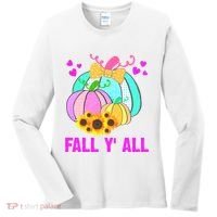 Fall Y'all Season Cute Gift For Her Women's Long Sleeve Shirt thumb 0