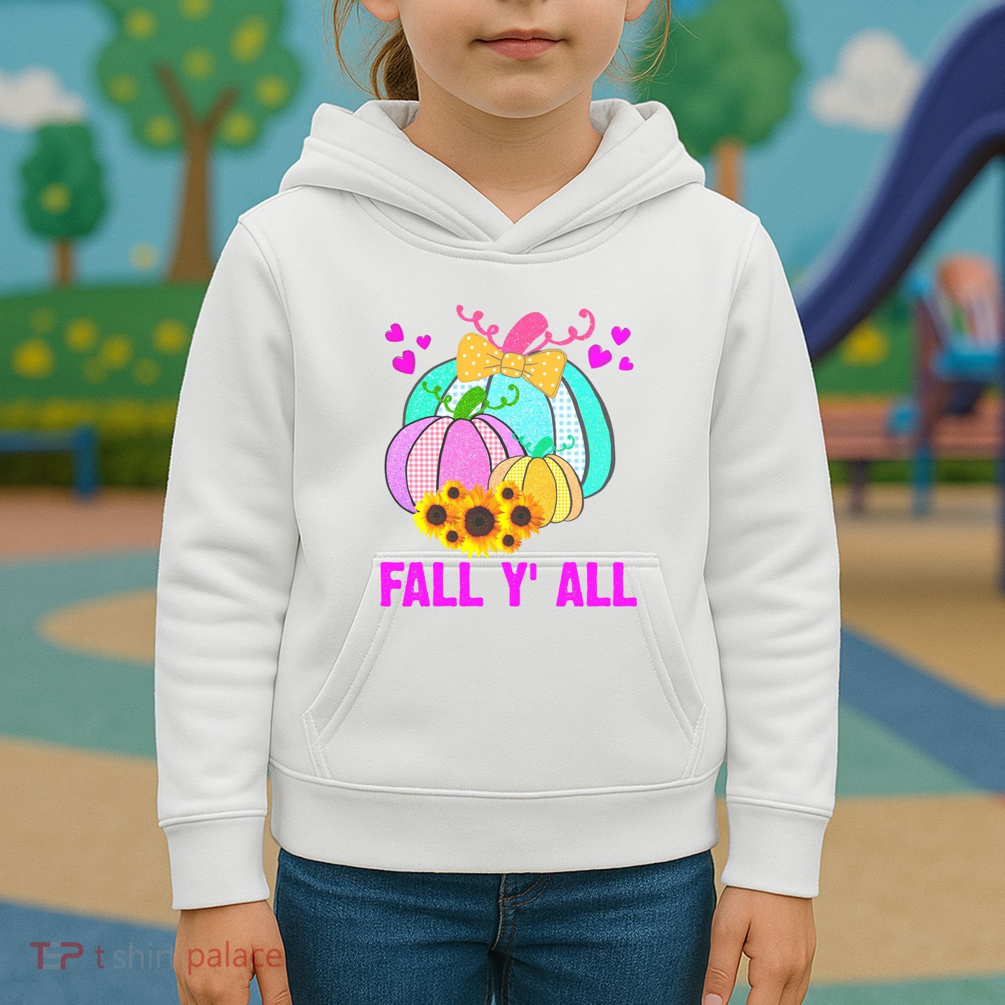 Fall Y'all Season Cute Gift For Her Kids Hoodie