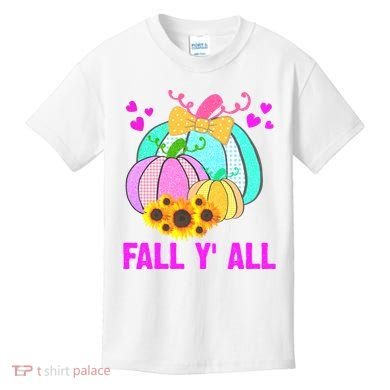 Fall Y'all Season Cute Gift For Her Kids T-Shirt