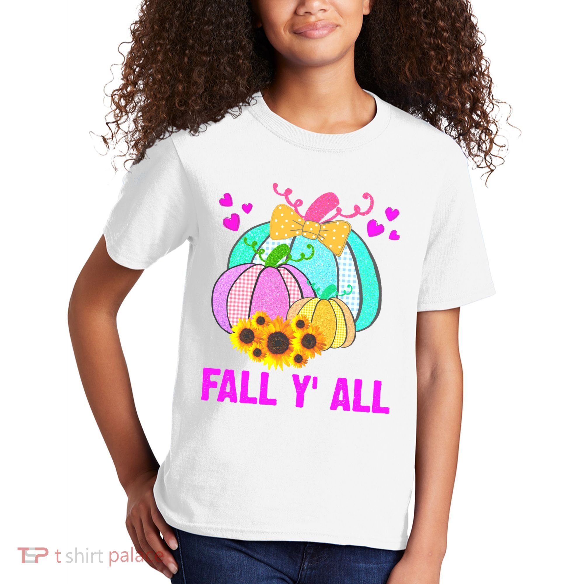Fall Y'all Season Cute Gift For Her Kids T-Shirt