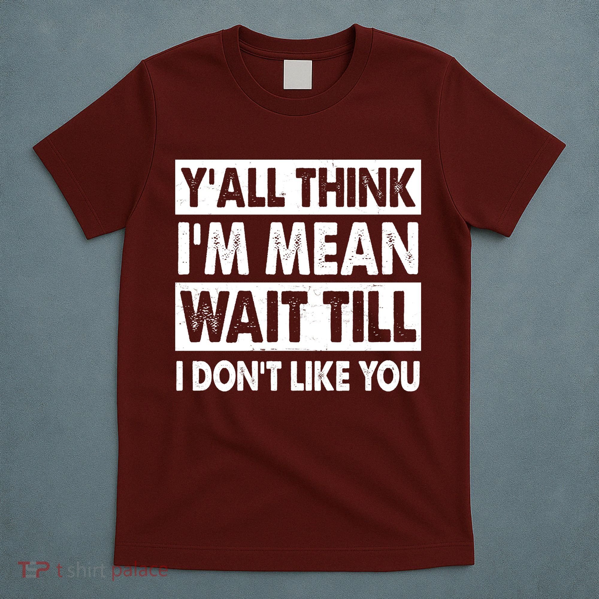 Funny Y'all Think I'm Mean Wait Till I Don't Like You T-Shirt