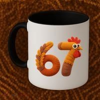 Faux Yarn Thanksgiving 67 Meme Sixty Seven Coffee Mug thumb 2