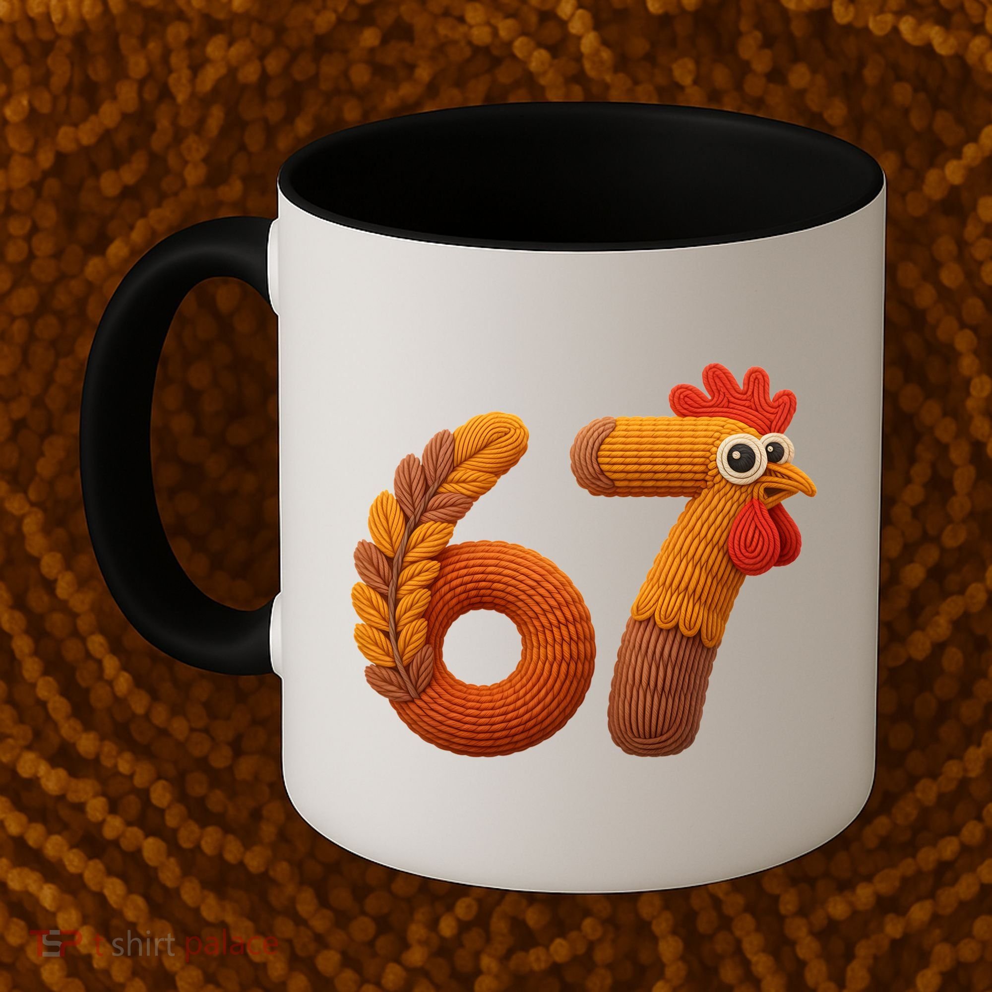 Faux Yarn Thanksgiving 67 Meme Sixty Seven Coffee Mug