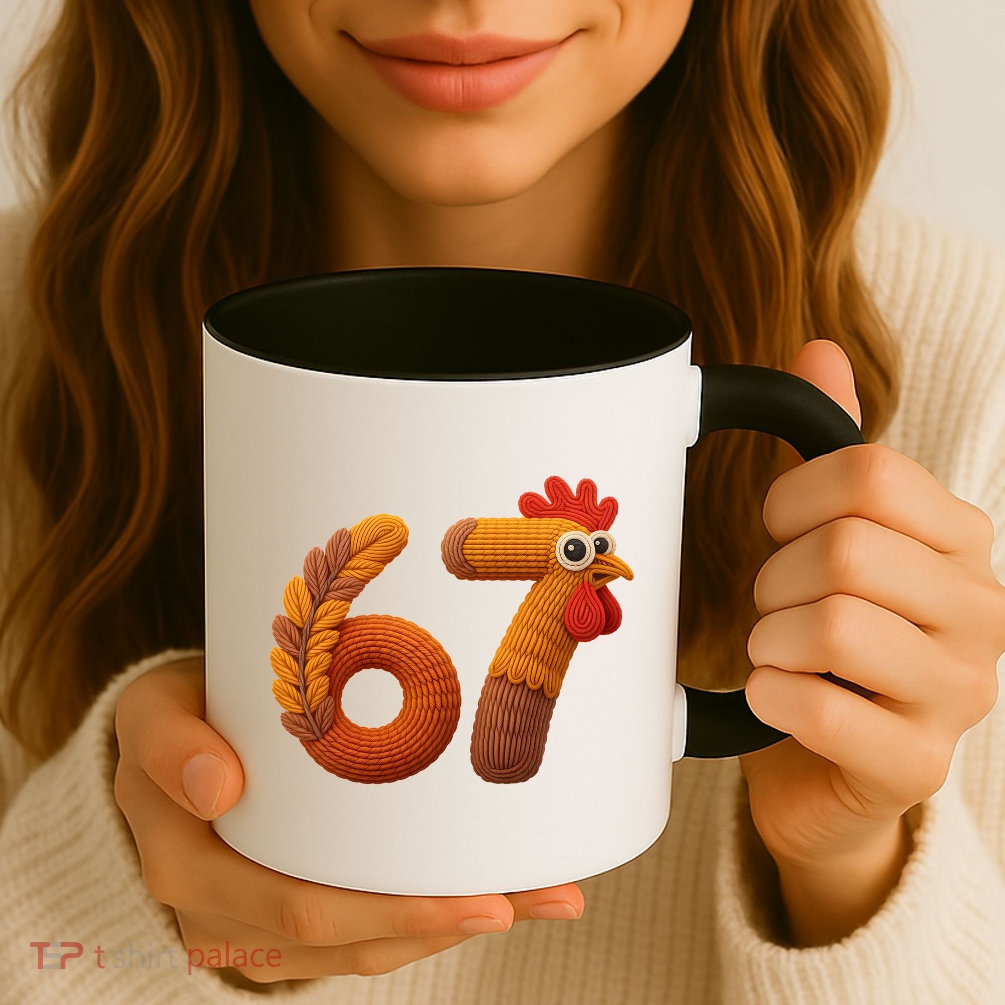 Faux Yarn Thanksgiving 67 Meme Sixty Seven Coffee Mug