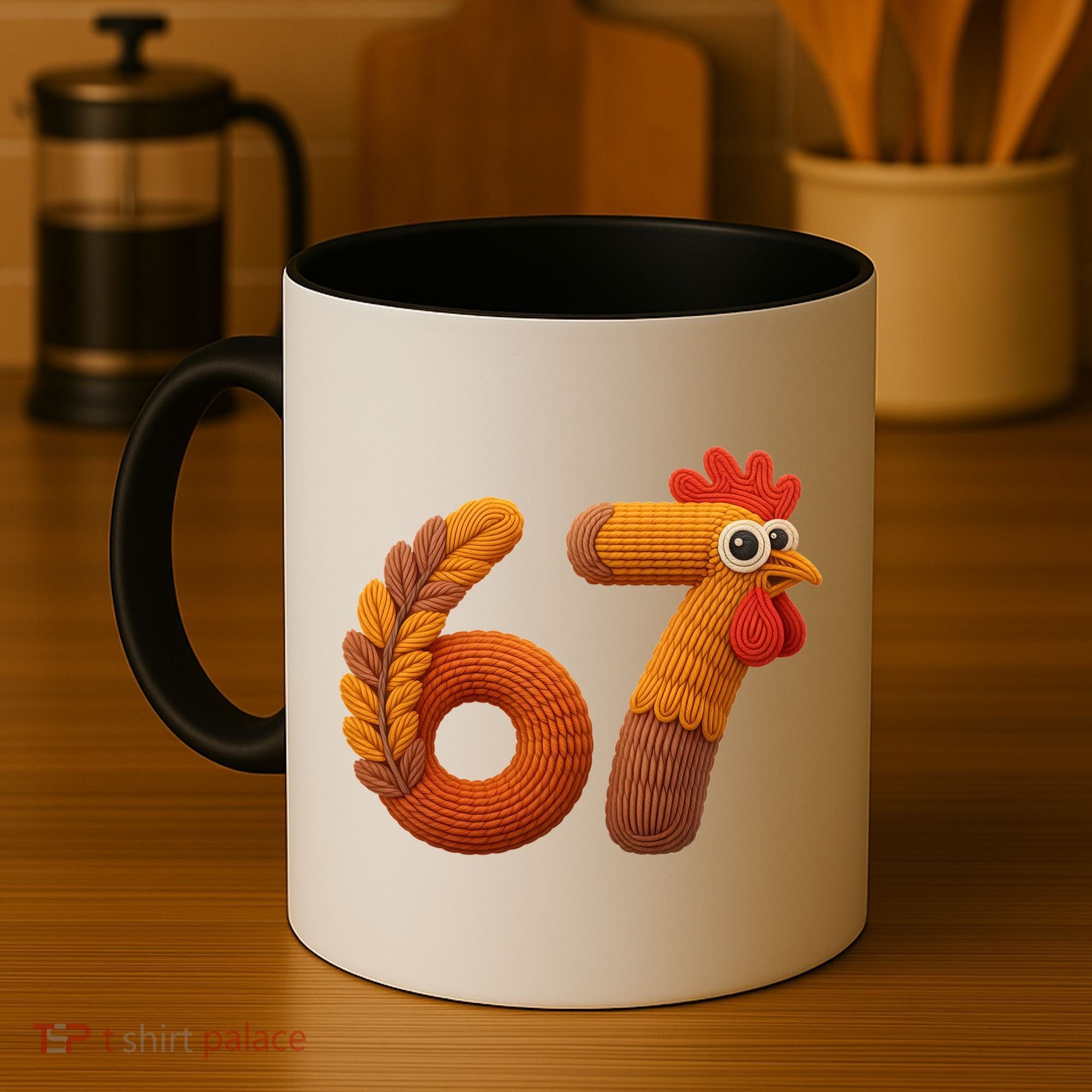 Faux Yarn Thanksgiving 67 Meme Sixty Seven Coffee Mug