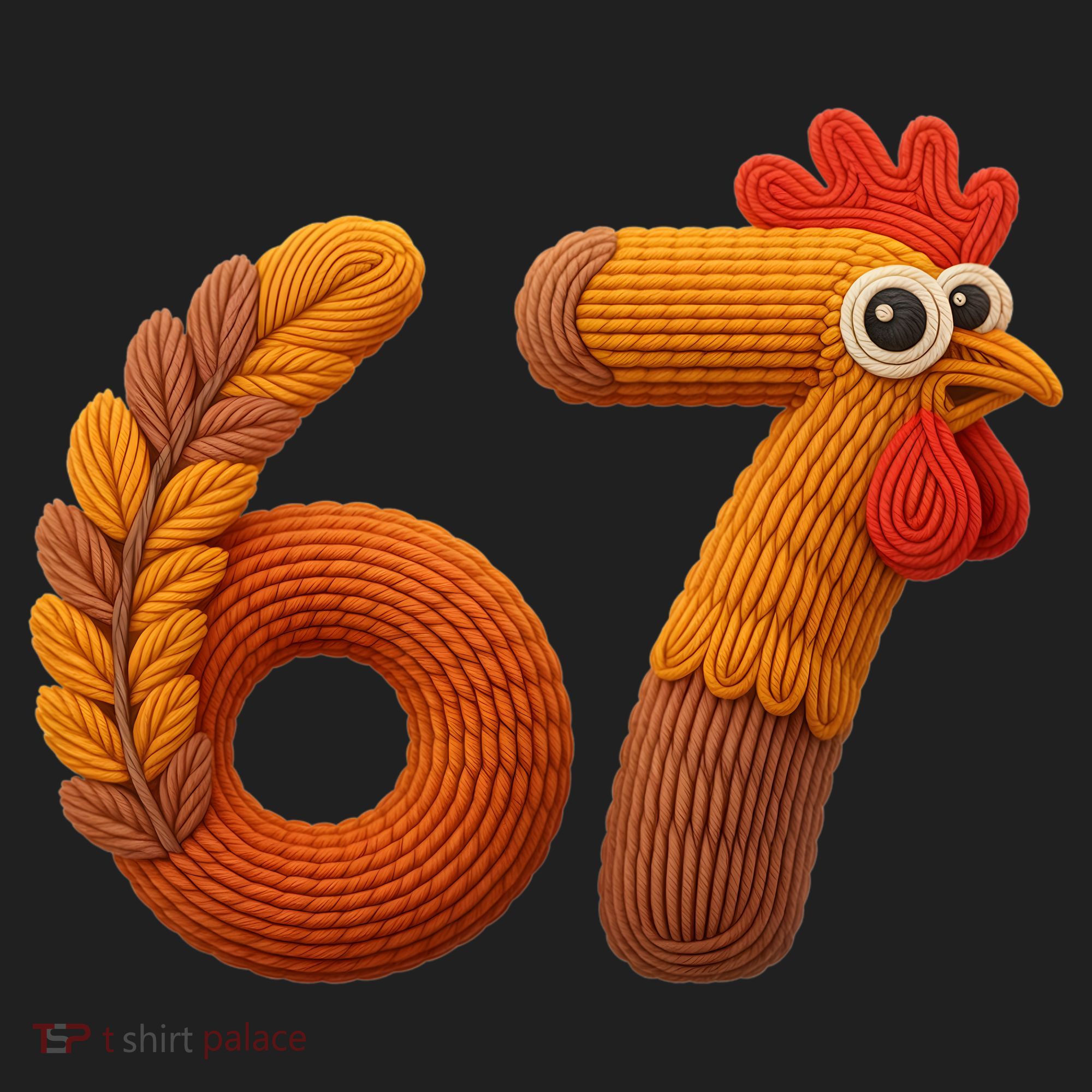 Faux Yarn Thanksgiving 67 Meme Sixty Seven Beanie