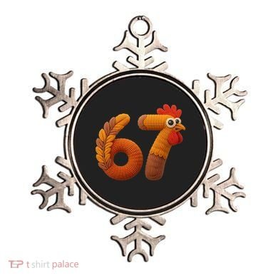 Faux Yarn Thanksgiving 67 Meme Sixty Seven Ornament