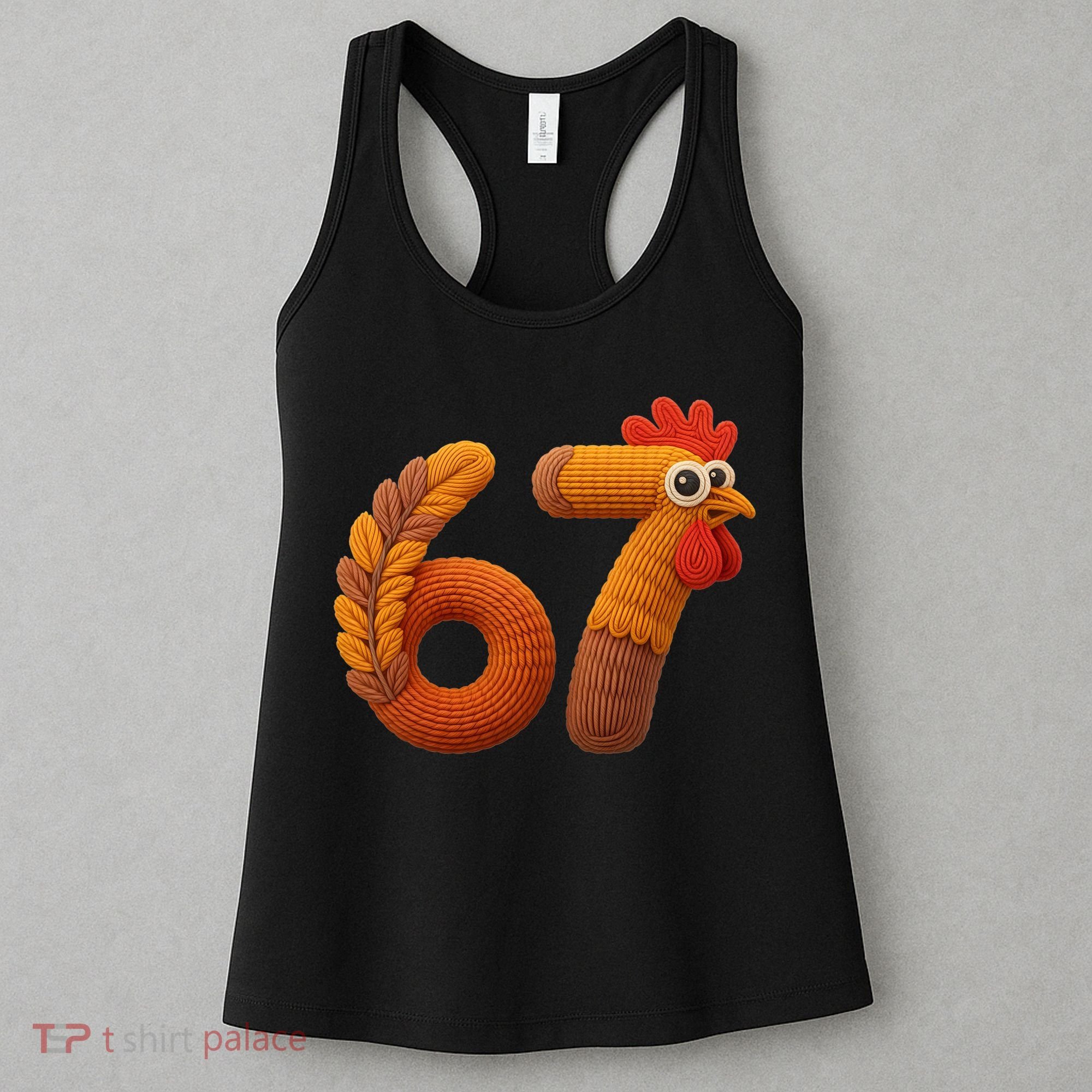 Faux Yarn Thanksgiving 67 Meme Sixty Seven Women's Tank Top