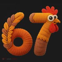 Faux Yarn Thanksgiving 67 Meme Sixty Seven Toddler Hoodie thumb 2